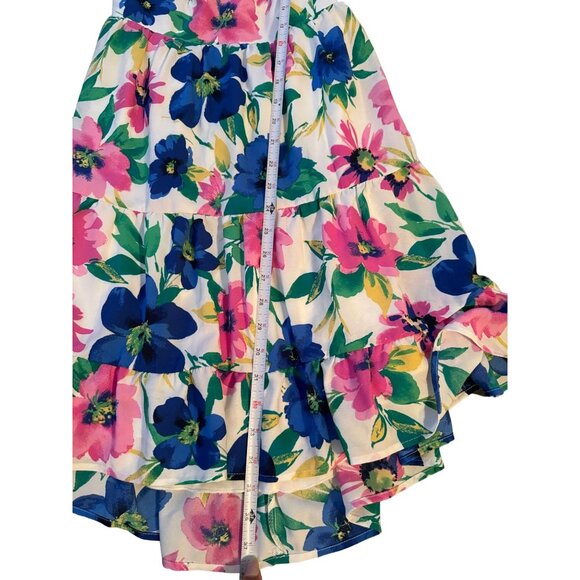 Xtraordinary Floral‎ Multicolor Back Tie Short Dress Woman's Large | g2 - Picture 4 of 9